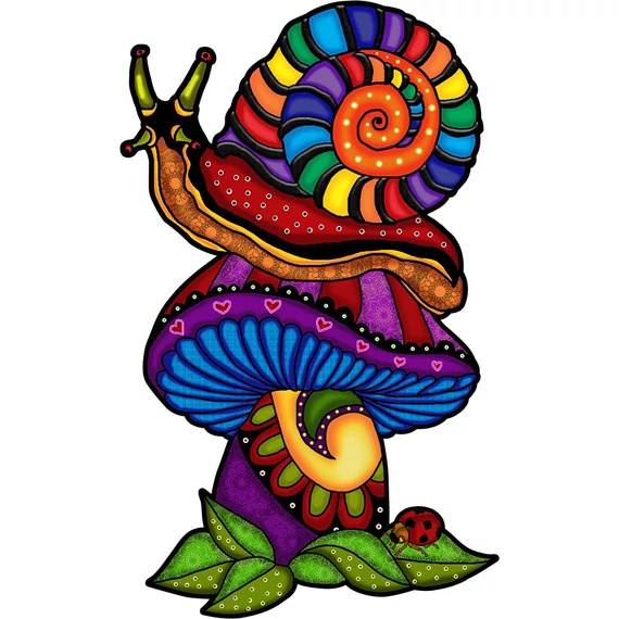 Wooden puzzle snail